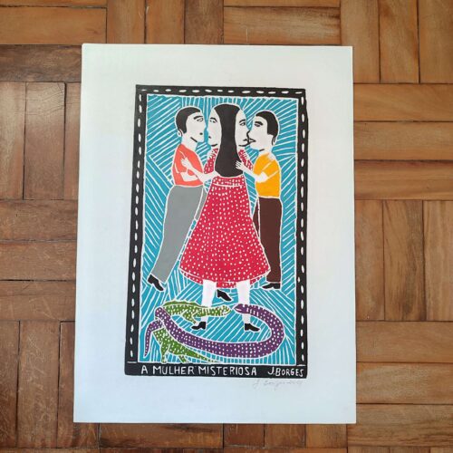 Xilogravura Mestre J Borges G - A Mulher Misteriosa