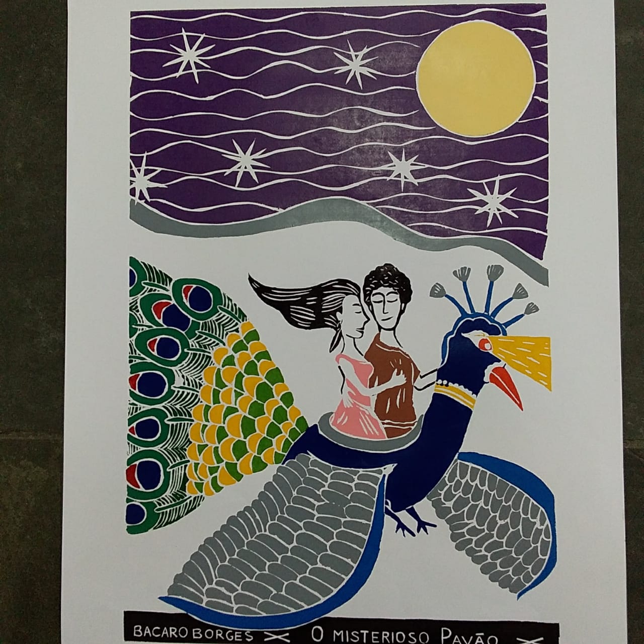Xilogravura Bacaro Borges G - O Misterioso Pavão - Imagem 2