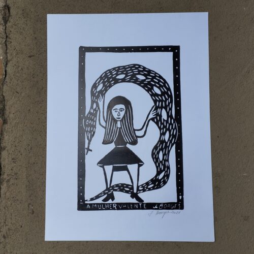 Xilogravura Mestre J Borges G - A Mulher Valente