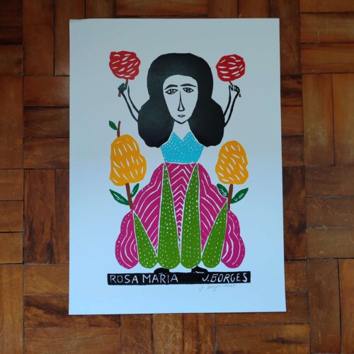 Xilogravura Mestre J Borges G - Rosa Maria