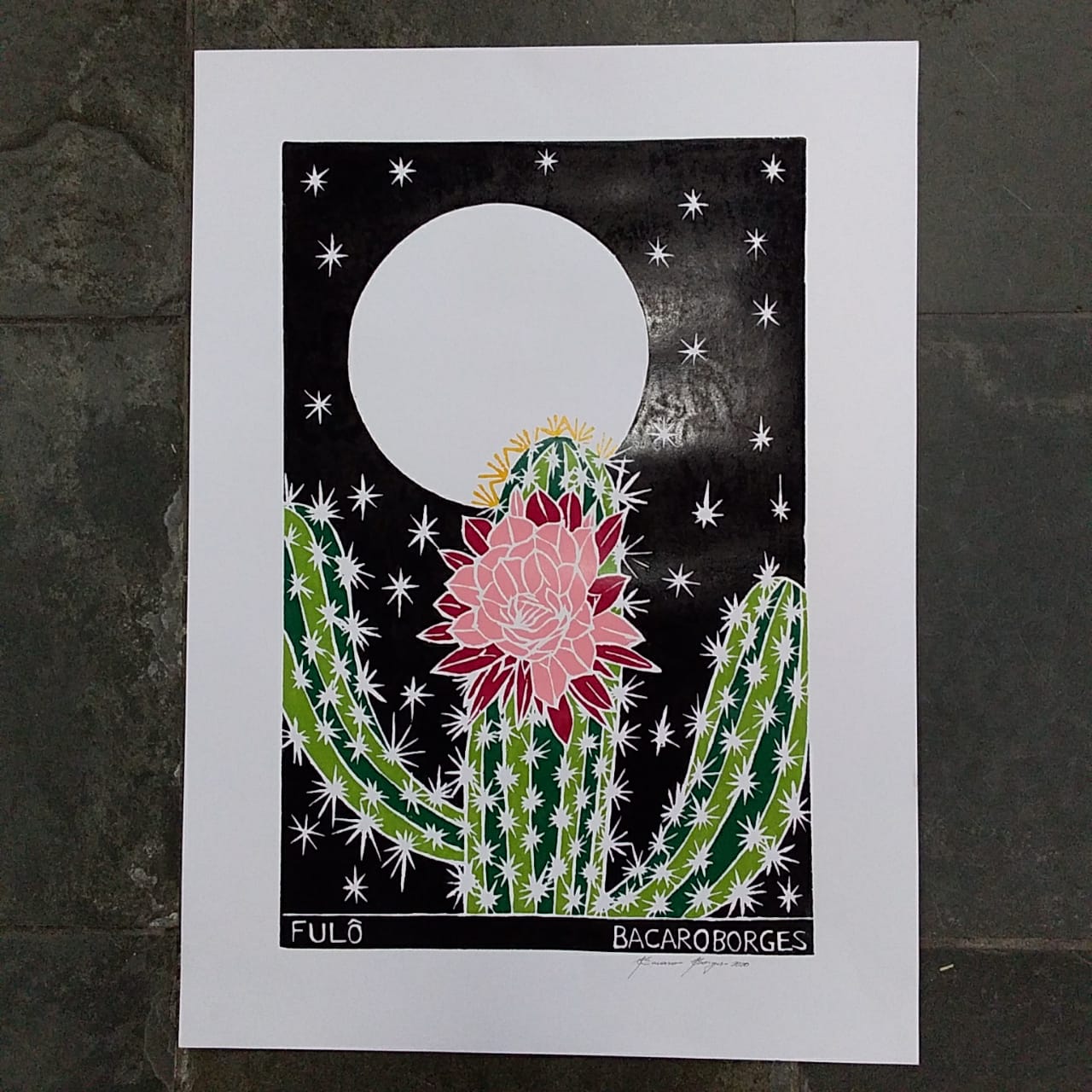 Xilogravura Bacaro Borges G - Fulô
