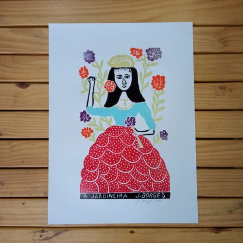 Xilogravura Mestre J Borges G - A Jardineira