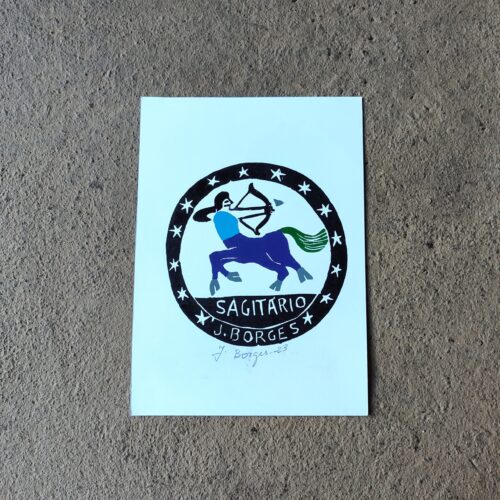 Xilogravura Mestre J Borges P - Signos Sagitário