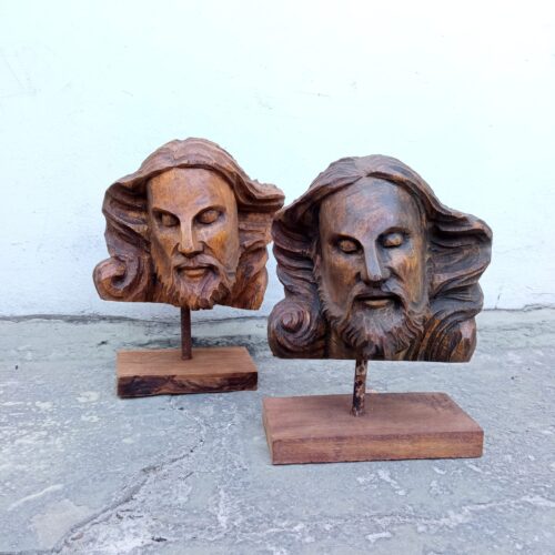 Entalhe Cabeça Jesus Cristo - Mestre Nicola