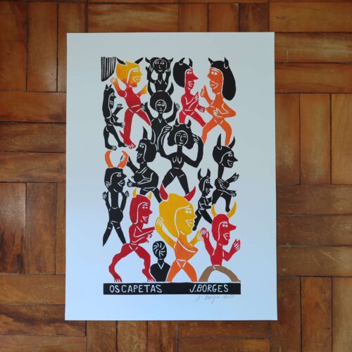 Xilogravura Mestre J Borges G - Os Capetas