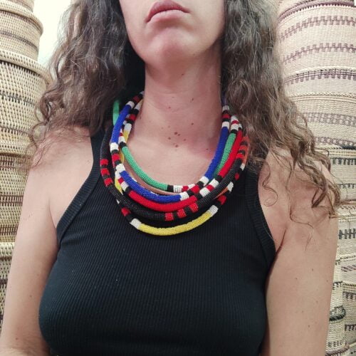 Colar Cobra Coral M - Povo Waurá