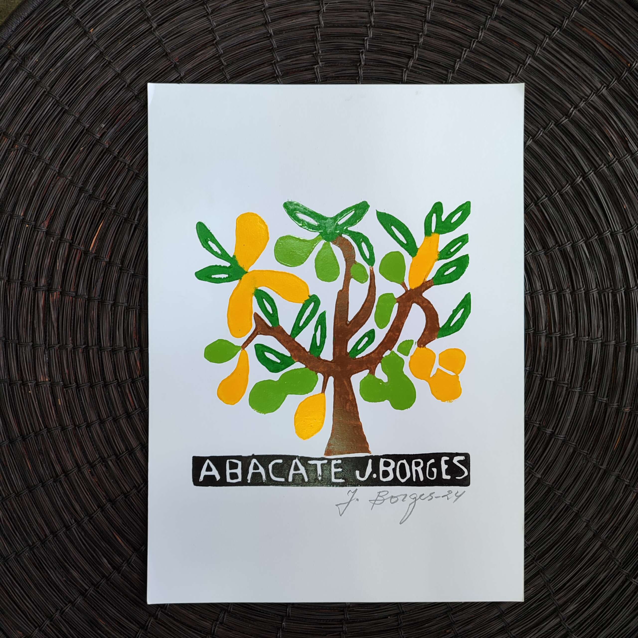 Xilogravura Mestre J Borges P - Abacate