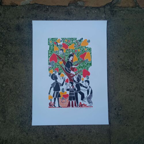 Xilogravura Bacaro Borges G - Cajueiro