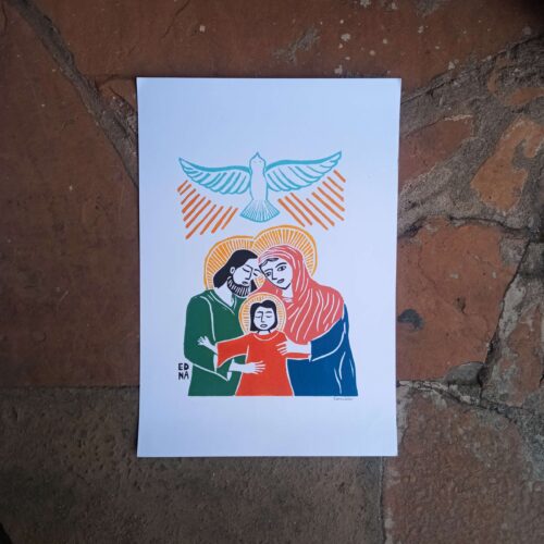 Xilogravura Edna Silva M - Sagrada Família