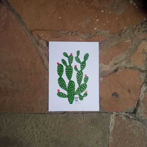 Xilogravura Edna Silva P - Palma