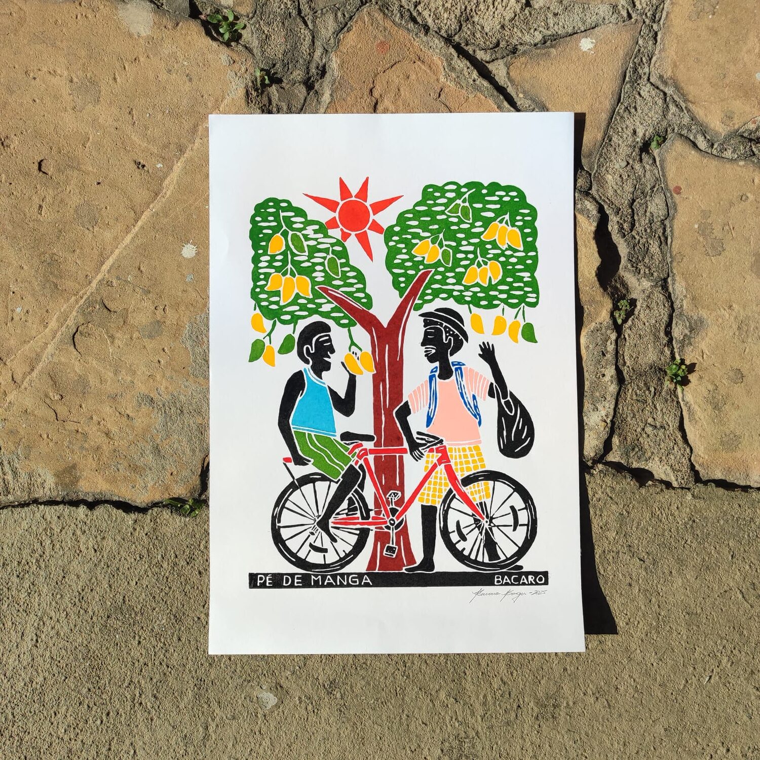 Xilogravura Bacaro Borges M - Pé de Manga