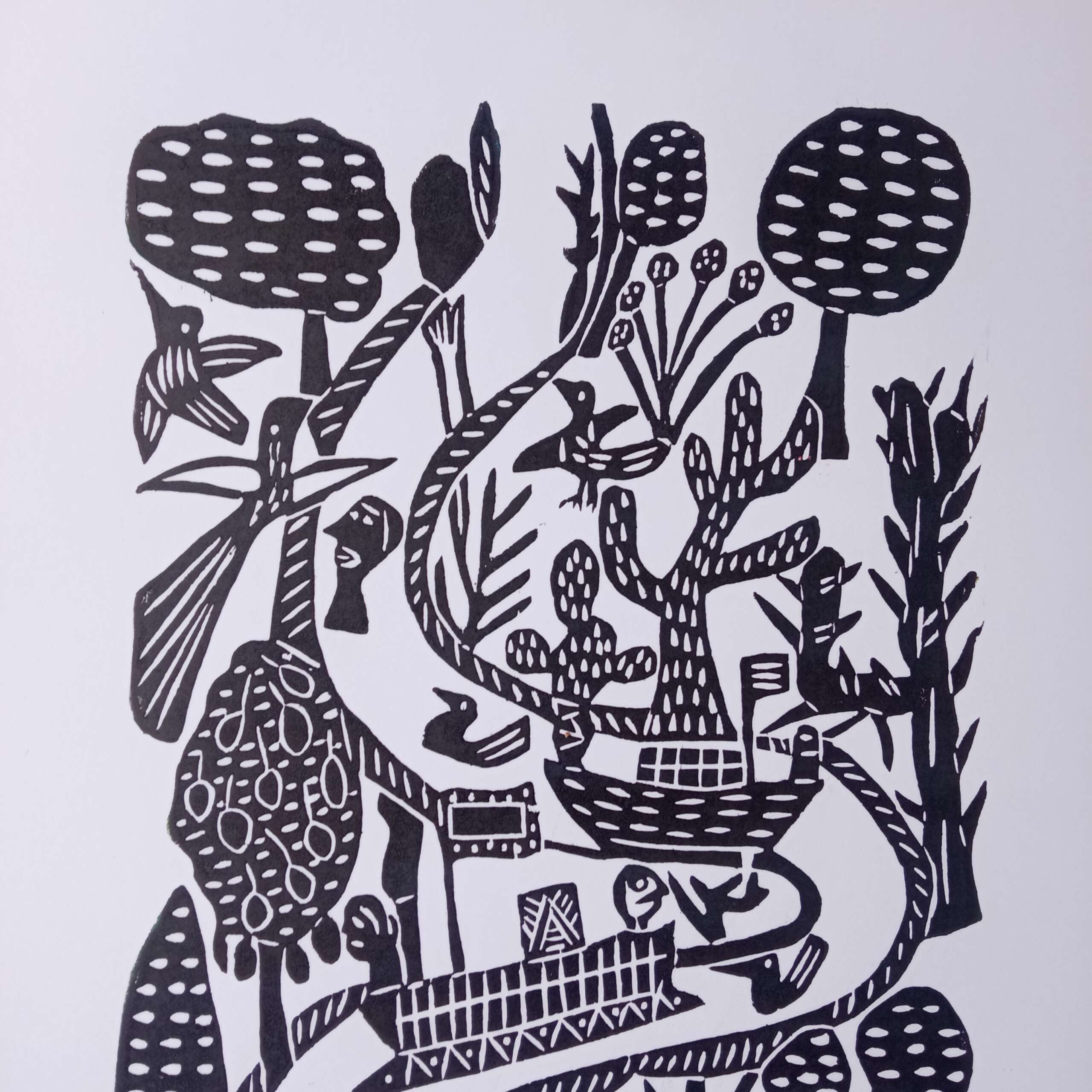 Xilogravura Mestre J Borges G - Margem do Rio São Francisco - Imagem 2