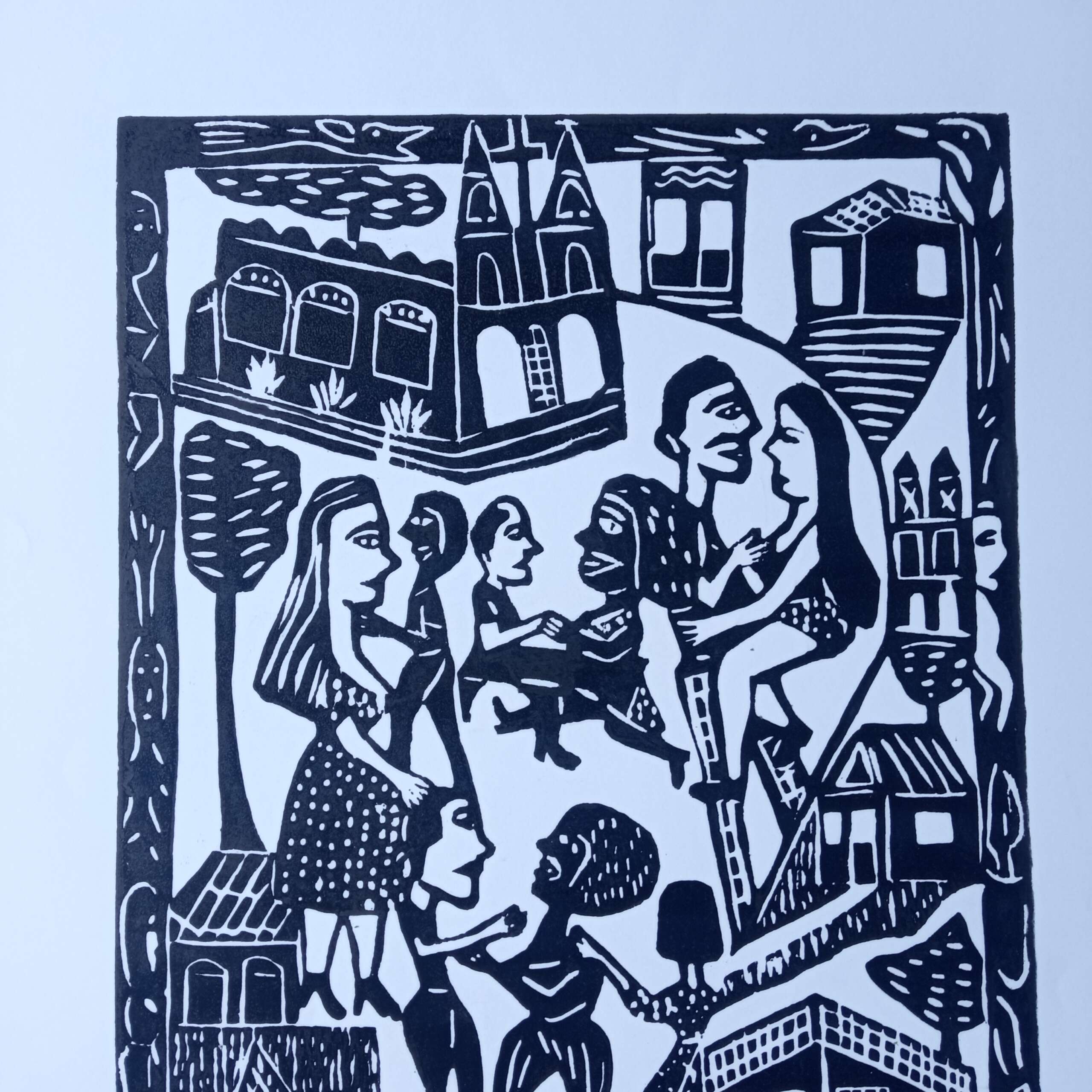 Xilogravura Mestre J Borges G - A Praça do Amor - Imagem 2