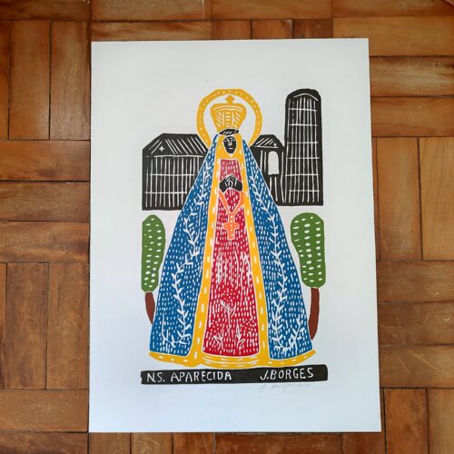 Xilogravura Mestre J Borges G - Nossa Senhora Aparecida